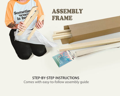 Office Wall Art World Map Assembly Frame in Blue